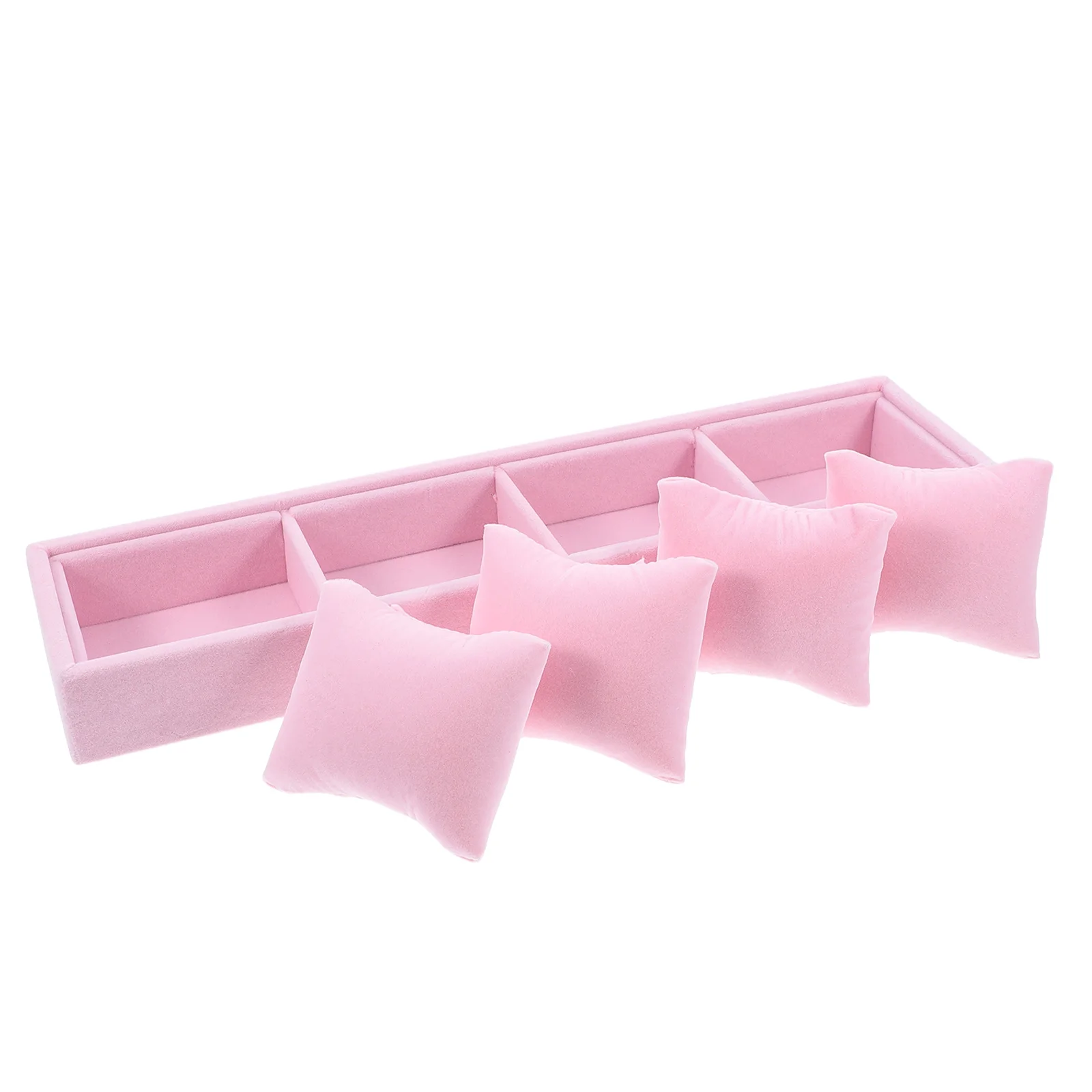 

Jewelry Organizer Bracelet Holder Pink Single Layer Display Case Watch Pillows for Men Women Multifunctional Sturdy Compact