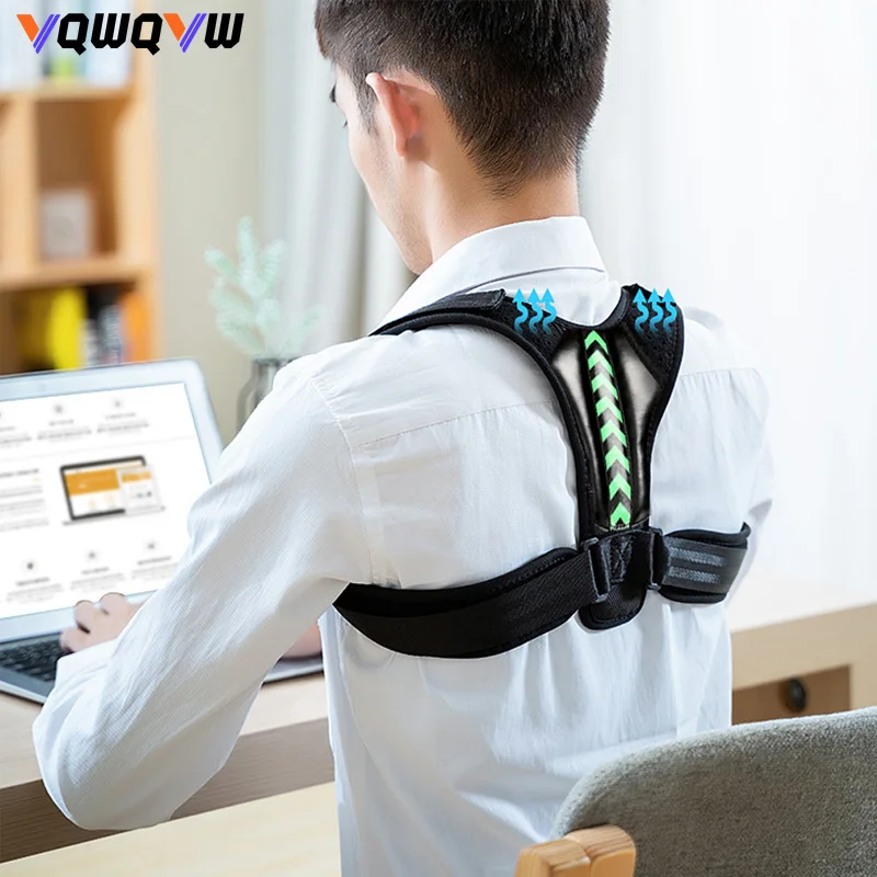 1Pcs Adjustable Back Support Corrector Belt Spine Men and Women Home Office Outdoor Upper Back Waist Shoulder Correction