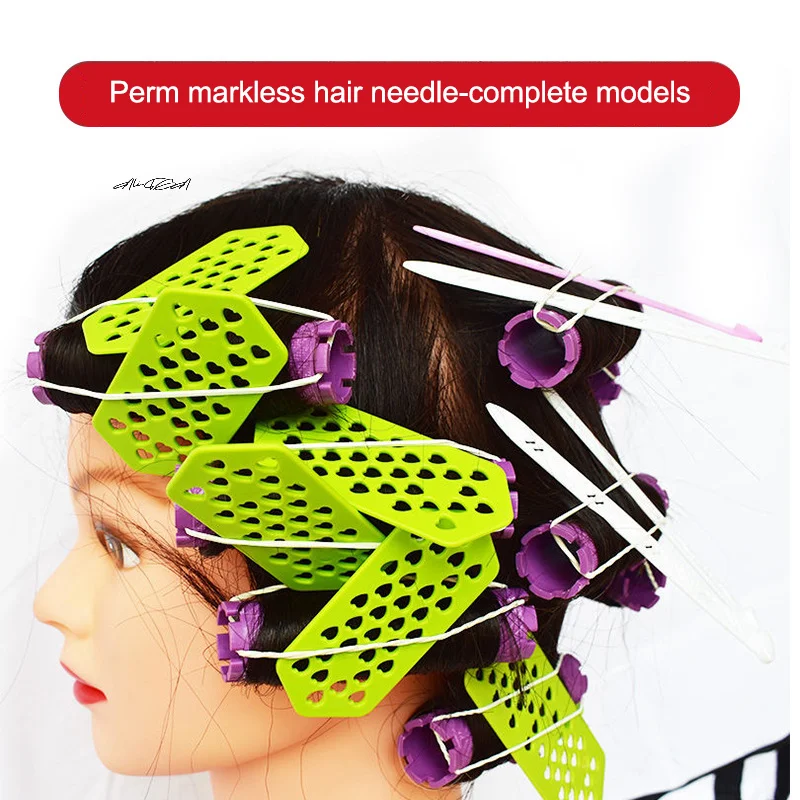 10/20 قطعة مقاطع شعر مقاومة للحرارة من الدرجة الصالونية أدوات تصفيف حرارية بدون تجعد لموجة باردة بيرم ساخن مضادة لربط الشعر