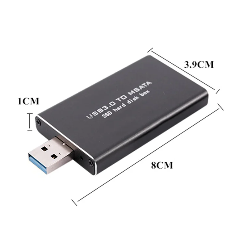 GO-3X MSATA Naar USB USB 3.0 Naar MSATA SSD Behuizing USB3.0 Naar MSATA Case Harde Schijf Adapter M2 SSD Externe HDD Box HDD Case