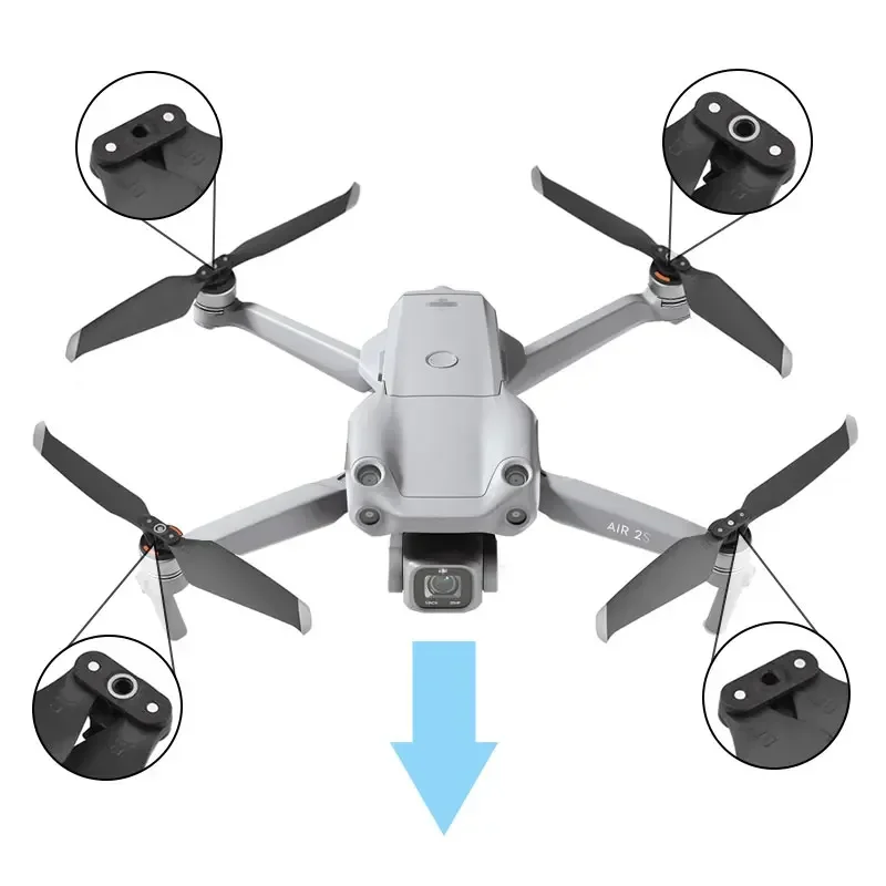 المروحة الصغيرة لـ DJI Mavic Air 2/2S منخفضة الضوضاء المزودة بشفرة 7238 دعائم قابلة للطي ومروحة سريعة الإصدار لملحقات Mavic Air 2 2S