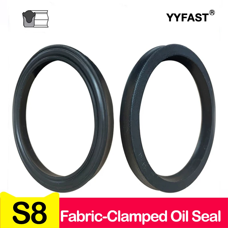 S8 Fabric-Cloth Oil Seal, Special For Shafts, Ring Type, Piston Rod 10x18x6x6.4, Press-Fit U-Shaped Hydraulic Cylinder Seal