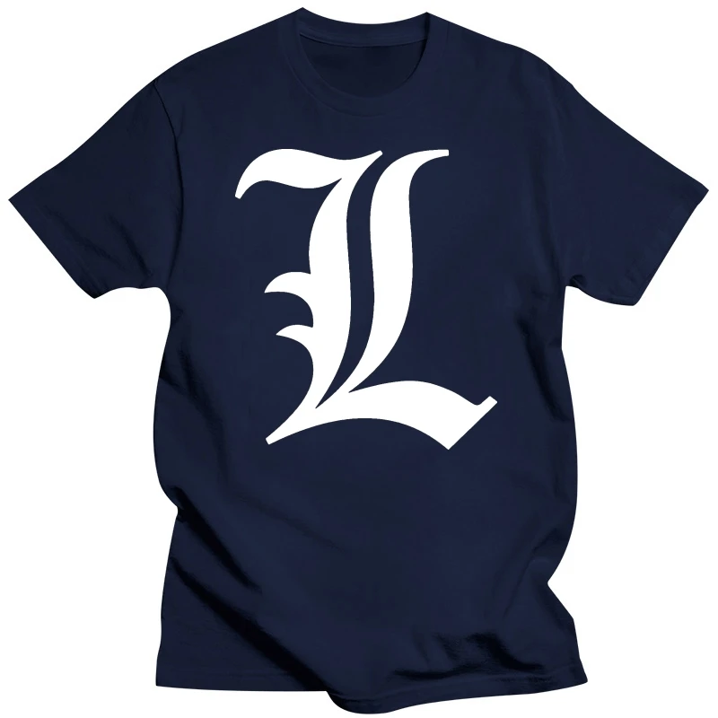 Death Note L Light Anime Manga T Shirt Tshirt T-shirt Tee Summer Short Sleeves Cotton T-shirt Fashion