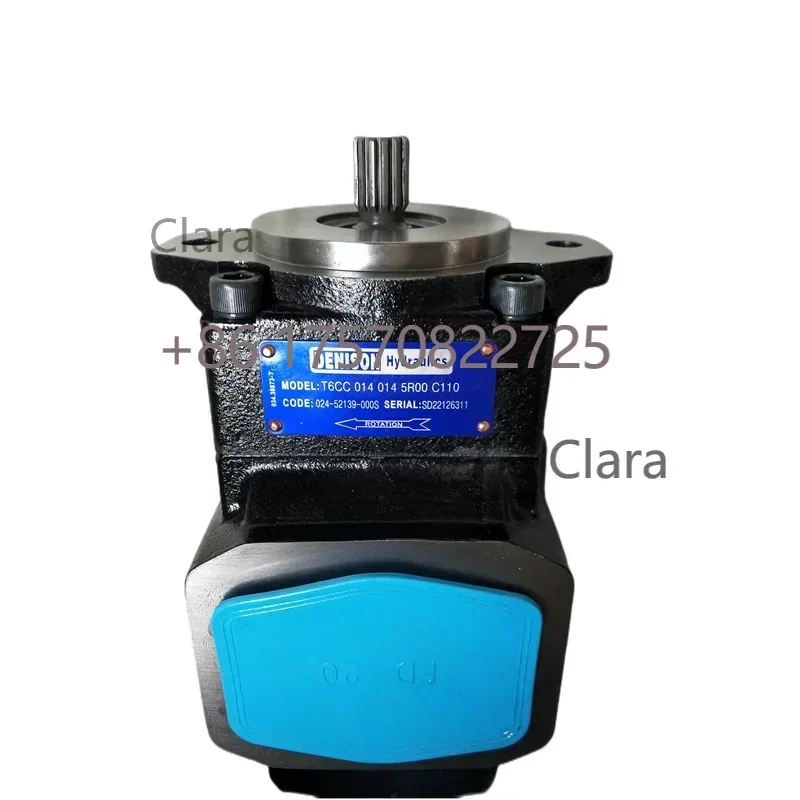 

Гидравлический лопастной насос Denison серии T6DC, модели T6C 031 1R02B, T6CC 014 014 5R00 C110, двухпоршневой