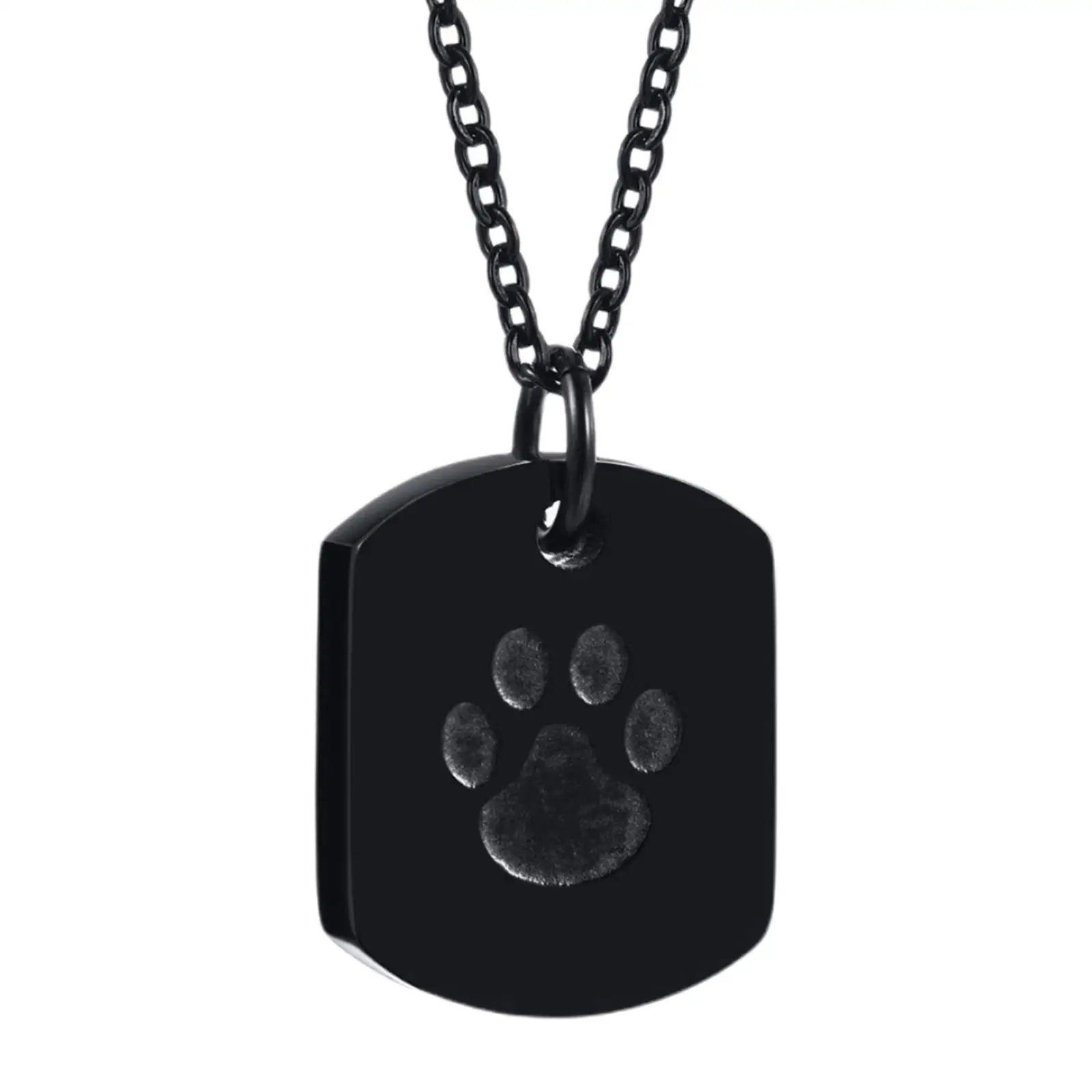 Pet Urn Necklace Mourning Gift Titanium Steel Memorial Pendant Chain Adjustable Keychain for