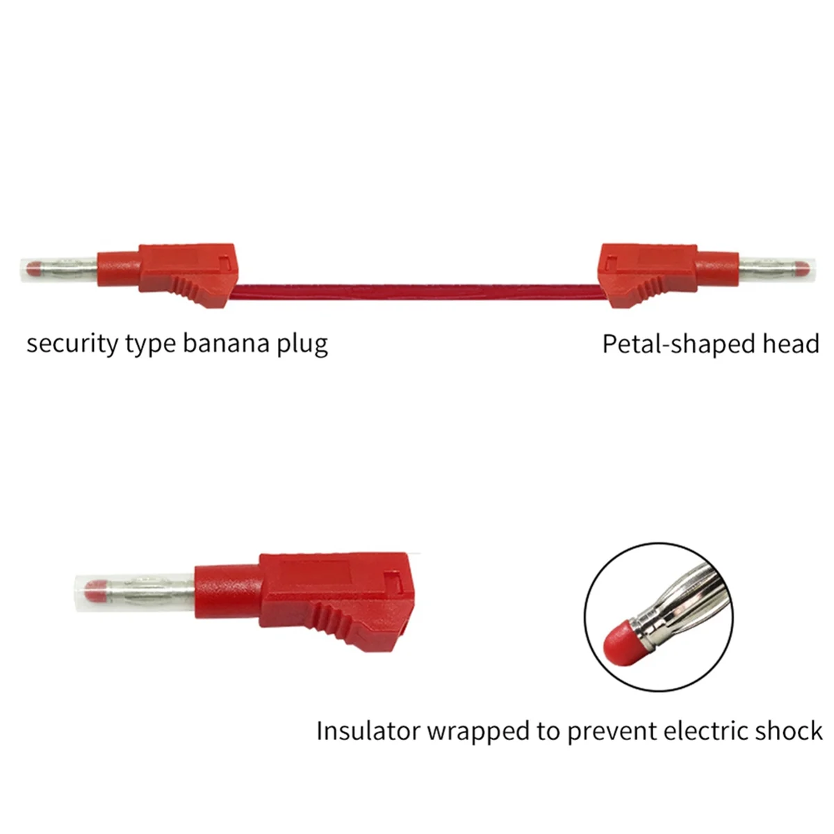 

2Pcs Multi-meter Test Leads Cable Jumper Wire Line Security 4mm Banana Plug Retractable Test Tool Red Black HOT
