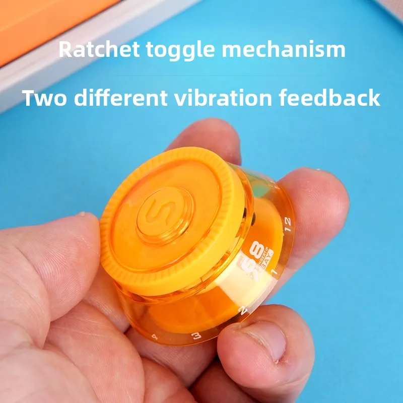 Lucky Magnetic Wheel Fidget Slider – Push Card & Ratchet Gyro with Ding Ding, EDC ADHD Desk Toy for Adults