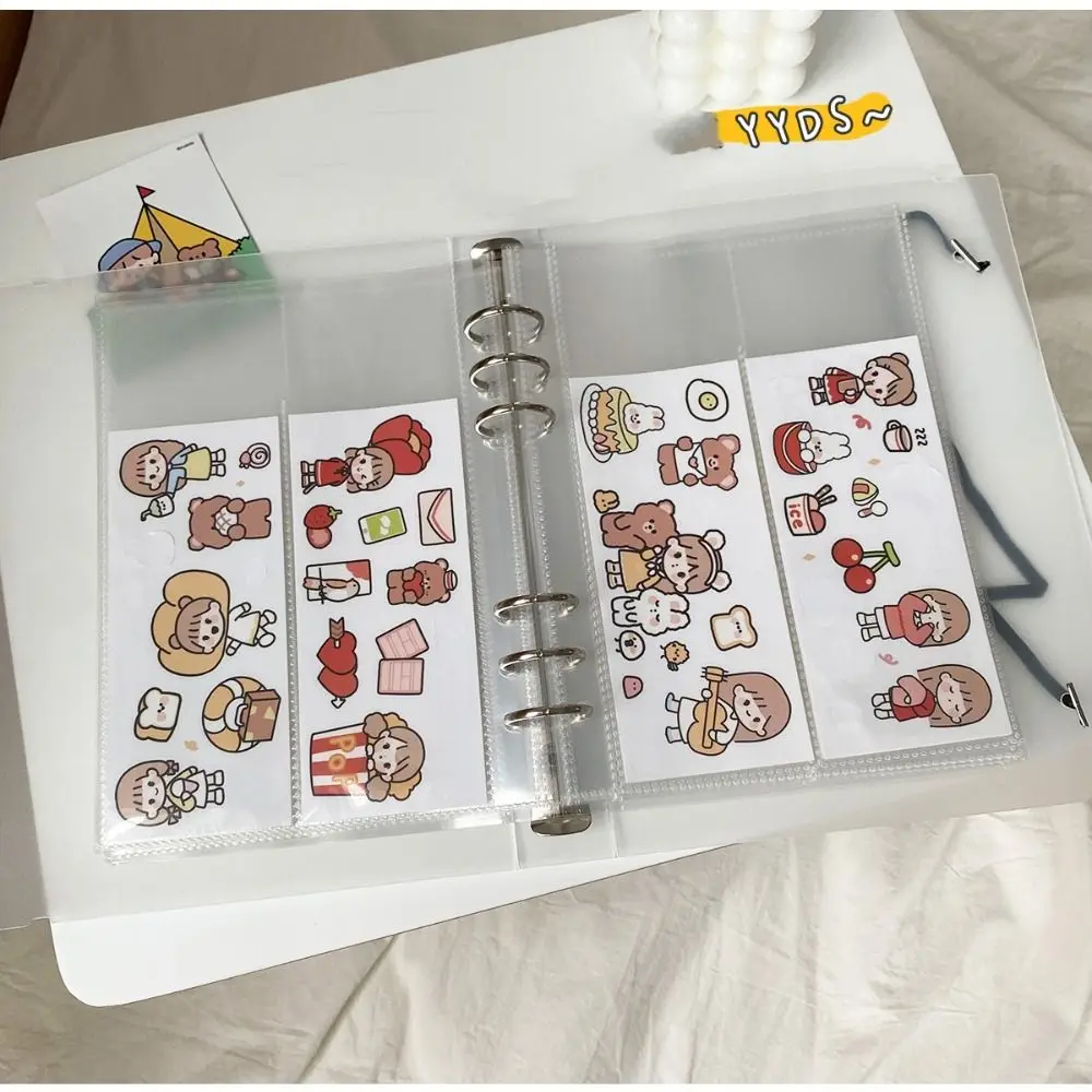 

10pcs A5 Idol Photocard Holder Inner Pages Transparent 1/2/4 Grids Binder Inner Pages Horizontal PP Photocards Collect Volume