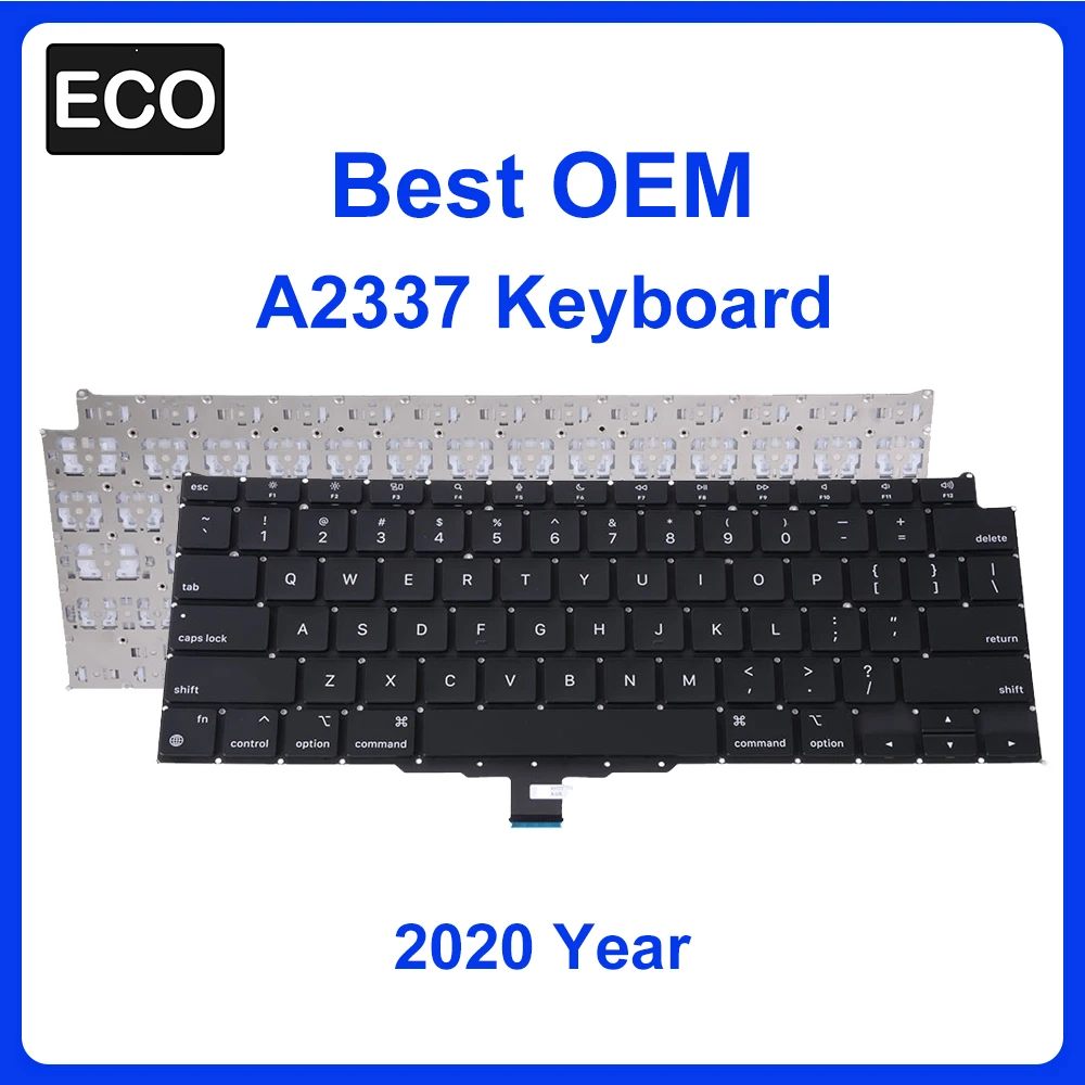 Best OEM A2337 Keyboard US UK French Spanish Russian Layout For Macbook Air 13 Inch 2020 Year M1 A2337 Keyboard Replacement