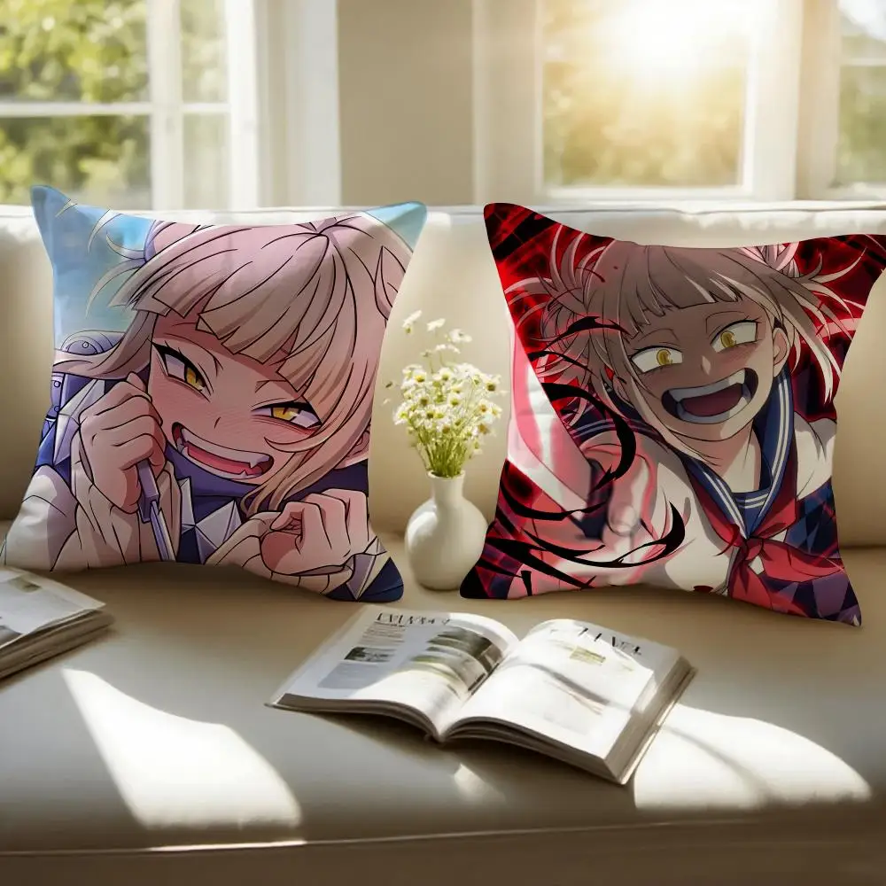 Shonen Anime B-Boku No Hero Academia Cushion Cover Pillowcase Anti-dustmite Invisible Zipper Short Plush Sofa Cushion