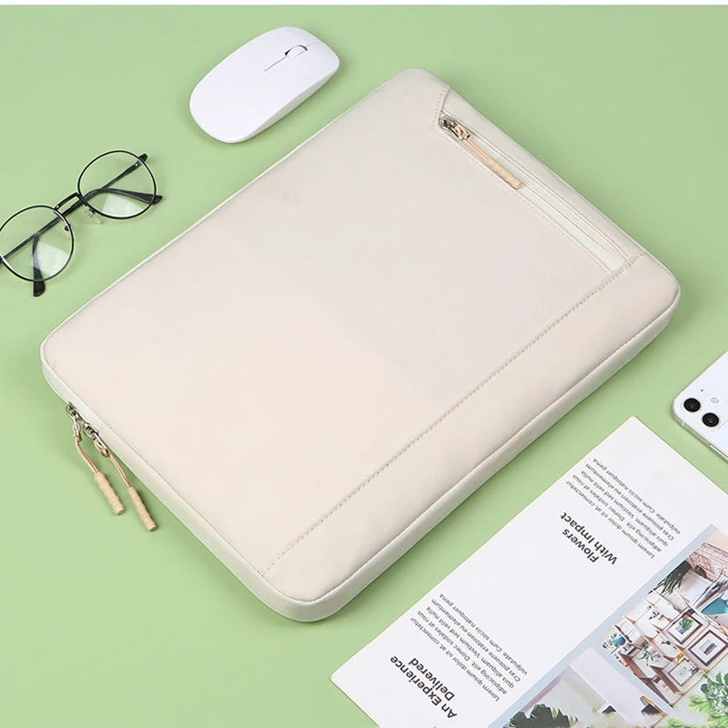 Nuevo bolso para ordenador portátil de estilo Retro de Color sólido para MacBook Air Pro 13 15 13,3 14 15,6 pulgadas Notebook funda de ordenador de moda Simple