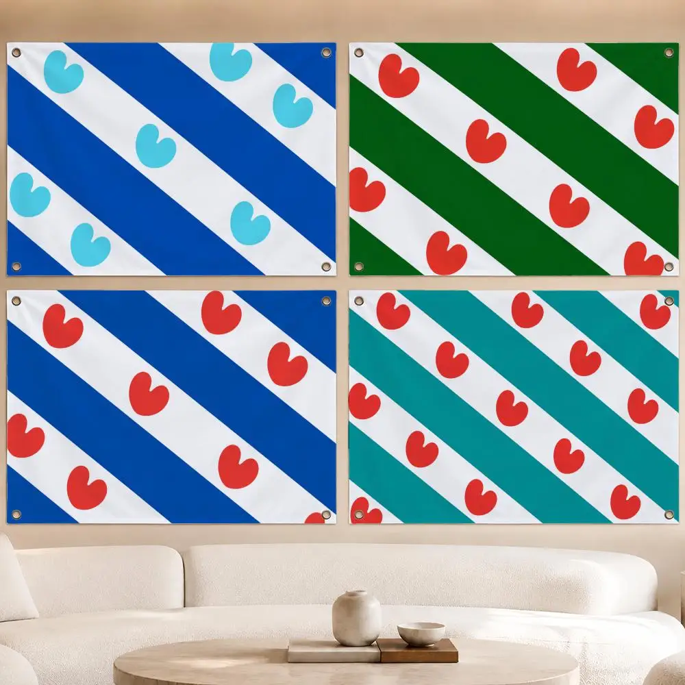 Flag Friesland Province Flag Flags decor flag banner,wall hanging flag,indoor outdoor wall decor,yard garden porch patio