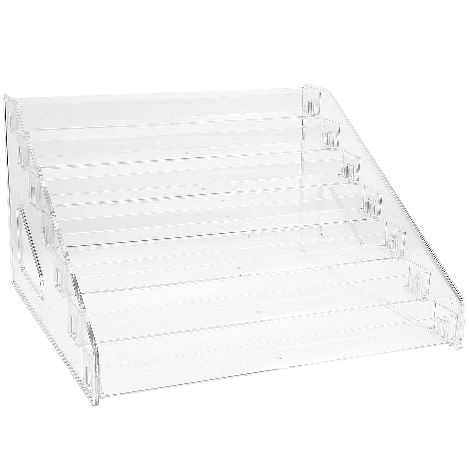 

Detachable Acrylic Lipsticks Display Rack 7-Layer Makeup Organizer Nail Polishes Storage Holder Desktop Storage Stand