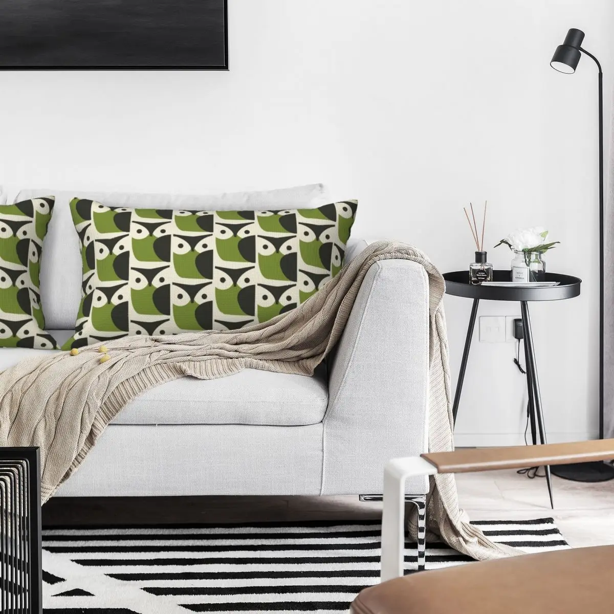 Orla Kiely Owl Rectangle Linen Pillowcase Cushion Cover Polyester Decor Bedroom Home Comfort Throw Pillow
