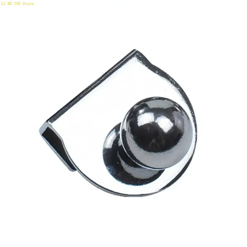 W3JE Cabinet Drawer Metal Pulls Round Single Sided Shower Glass Door Clip Handle