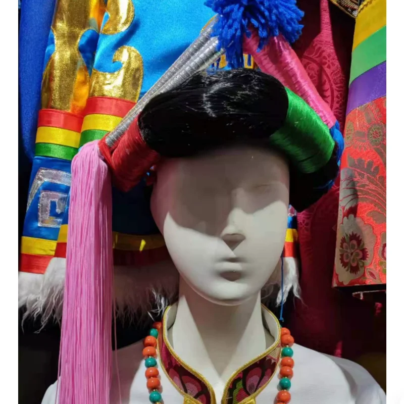 Chinese Xizang Tibetan Hair Accessories Women's Batang Twister Headwear