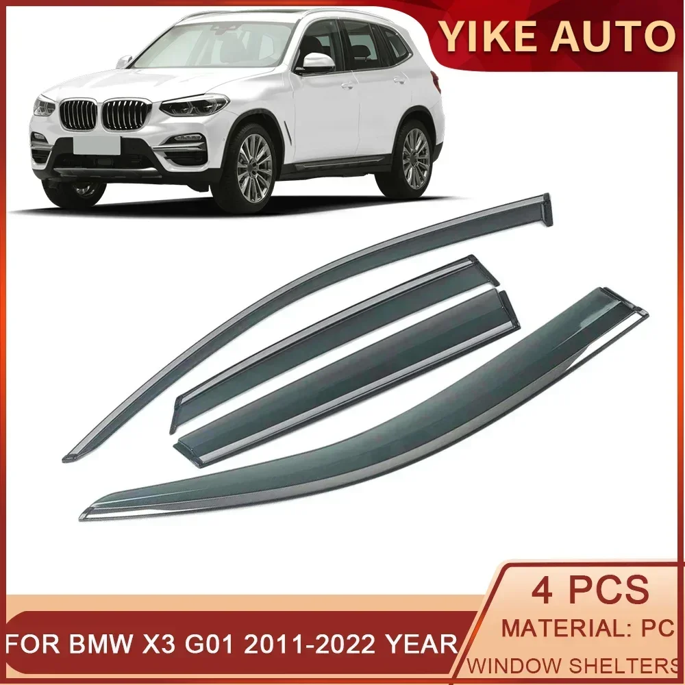 

Для BMW X3 G01 F25 2011-2022 окна автомобиля козырек от солнца и дождя козырьки щит укрытие защитная крышка отделка рамка наклейка аксессуары