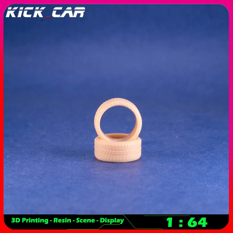 Kickcar 1/64 Tyre Rack Model Car Diorama Uncolored Resin Garage Scene Repair Tools Decoration Simulation Scene Toy