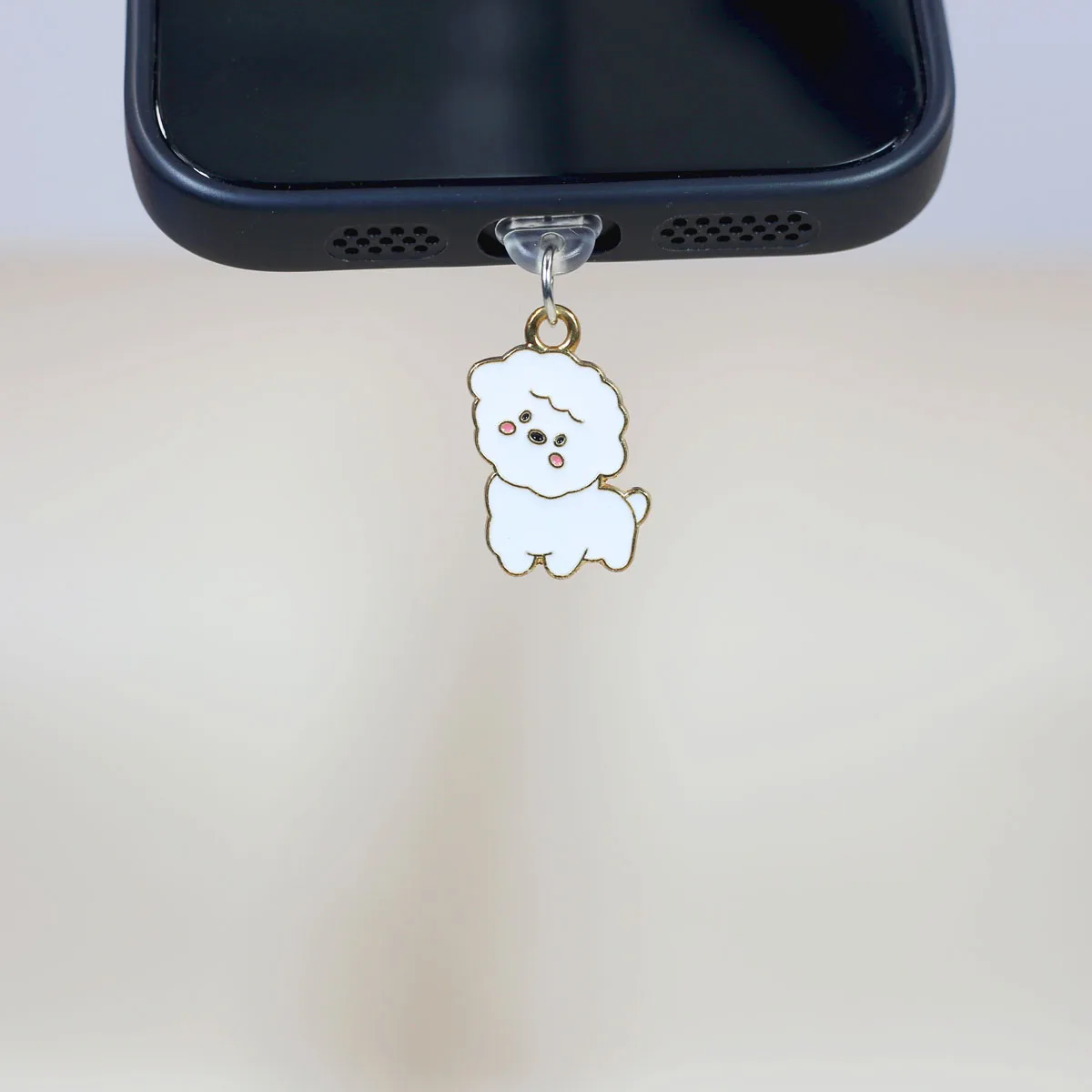 Cartoon Dog Teddy Dog Mobile Phone Dust Stopper DIY Pendant Phone Case Jewelry Anti dust Protection Phone Accessories Perfect Gi