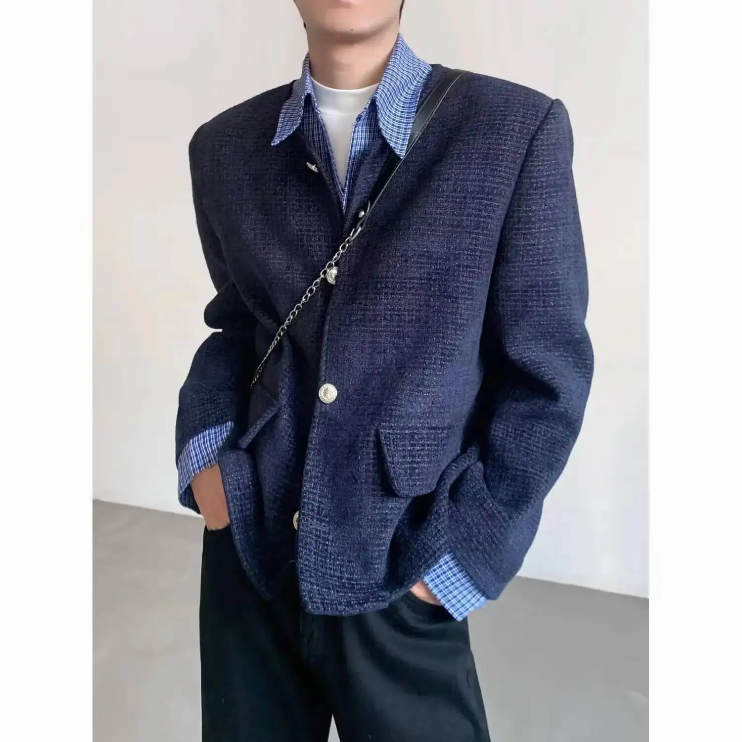 Herren-Straßenjacke, hochwertiger, modischer Baumwollstoff im Hongkong-Stil, beständig gegen Tragen und Kälte