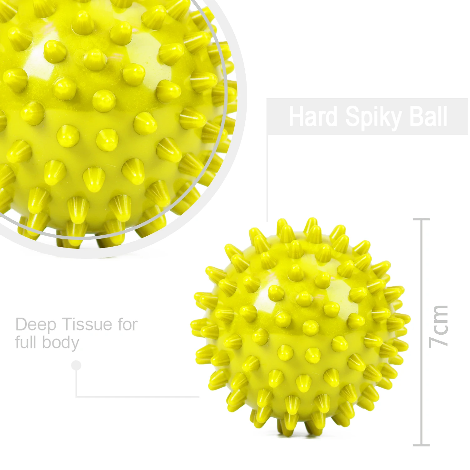 Massage Ball 3-piece Hedgehog Ball Yoga Massage Ball Fitness Fascia Ball Grip Ball Foot Massage Relaxation Prick Ball