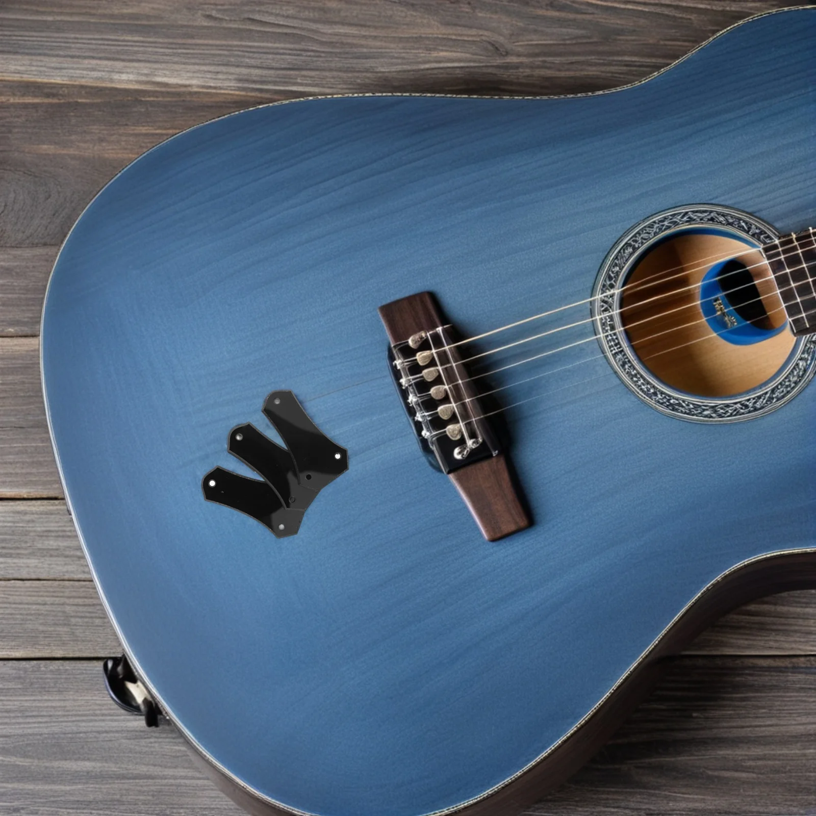 

3Pcs Black Plastic Guitar Truss Rod Cover Headstock Plate 3 Hole Replacement Parts Universal Electric Guitar Upgrade