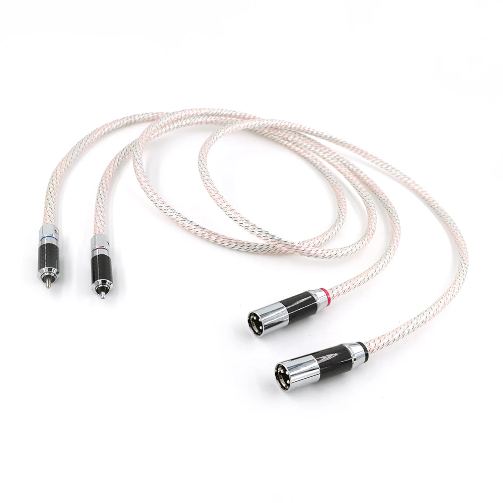 Pair Nordost Valhalla Series XLR Balanced Interconnect Cable With Carbon Fiber XLR Plug 3Pin Male to Female Audio Balanced Cord