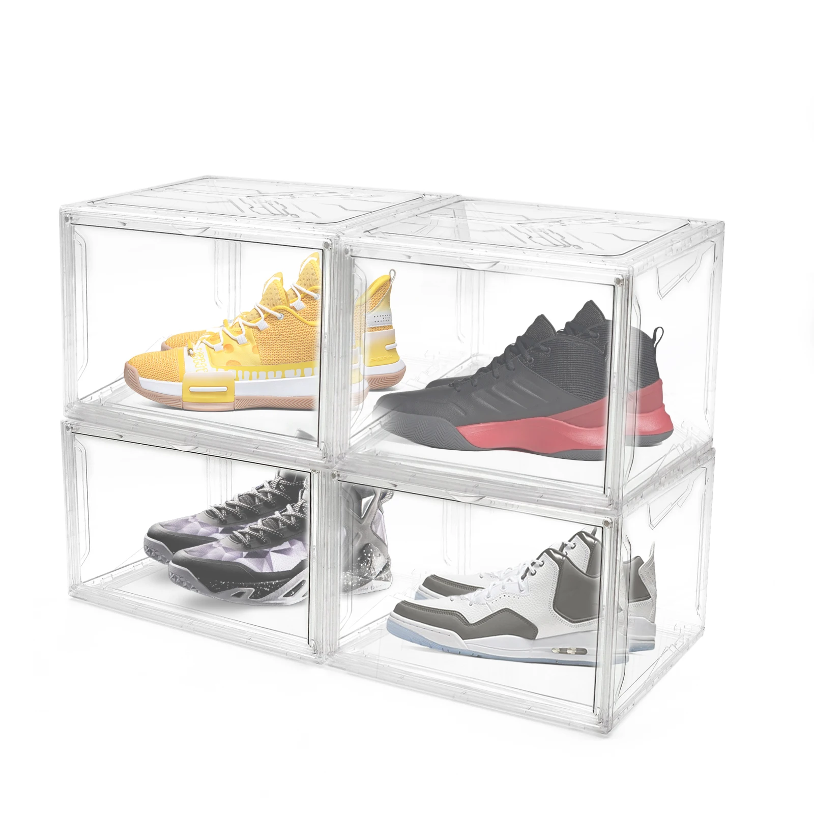 Acrylic Clear Shoe Boxes Plastic Transparent Sneaker Shoes Storage Box Organizer