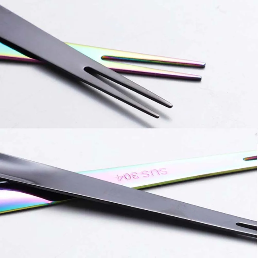 

Stainless Steel Fruit Forks Polished Surface For Home Cafe Bar Hotel Party Dessert Cake Wedding Appetizer Pick Kitchen