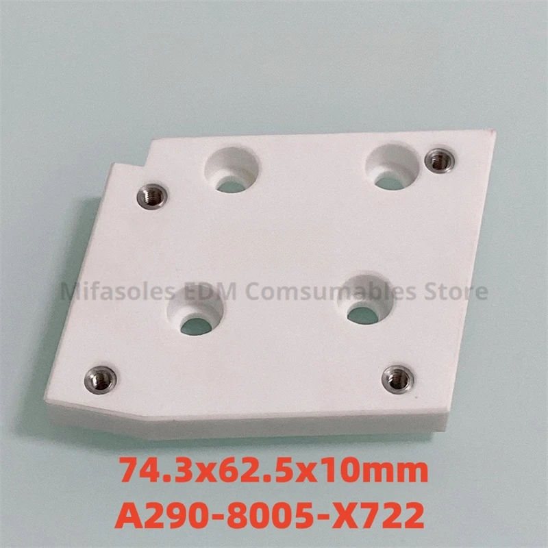 EDM Parts F301 Lower Isolator Plate A290-8005-X722 Ceramic Insulation Board 74.3x62.5x10mm For FANUC Series Wire Cutting Machine