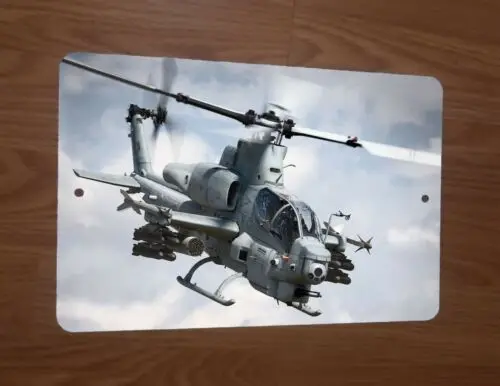 AH-1Z Viper Helicopter 8x12 Metal Wall Sign