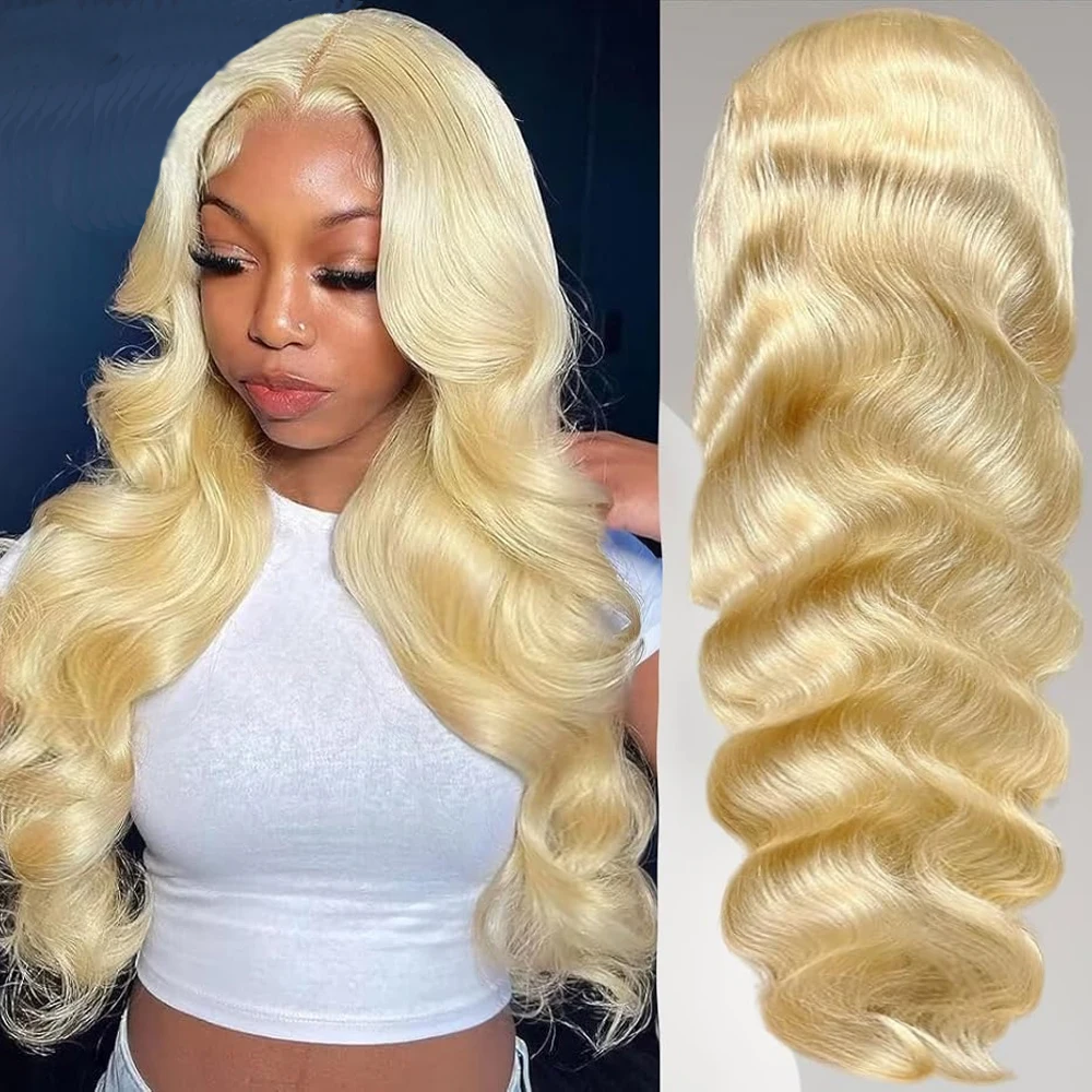

613 Blonde Body Wave Wigs Human Hair 13x4 HD Lace Frontal Wigs Blonde Lace Front Human Hair Wigs For Women 180 Density