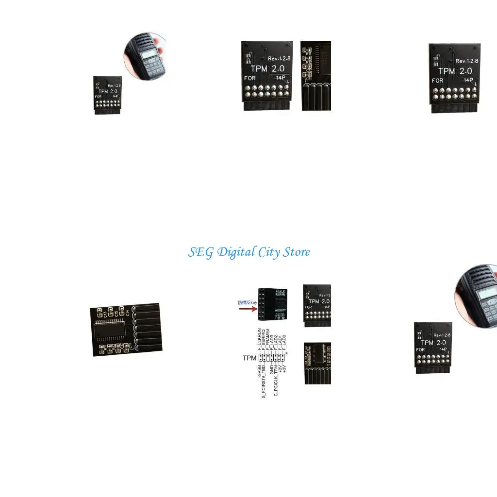 

U75B TPM2.0 Encryption Security Module 14Pin TPM2.0 Module Cryptographic Processor