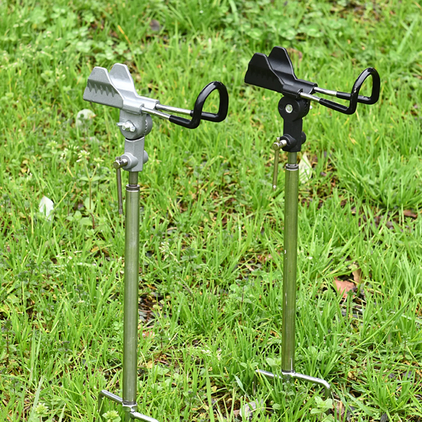 قابل للتعديل الصيد رود الرف الفولاذ المقاوم للصدأ قصبة صيد خشبية الإدراج الثابت في الهواء الطلق الصيد جهد الصيد رود تحديد تركيبات