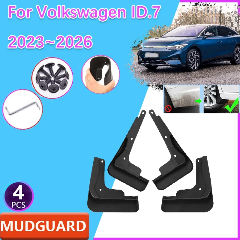 

For Volkswagen VW ID.7 ID 7 ID7 2023~2026 Car Mudguards Mudguard Splash Guards Wheels Protection Protector Auto Parts Accessory