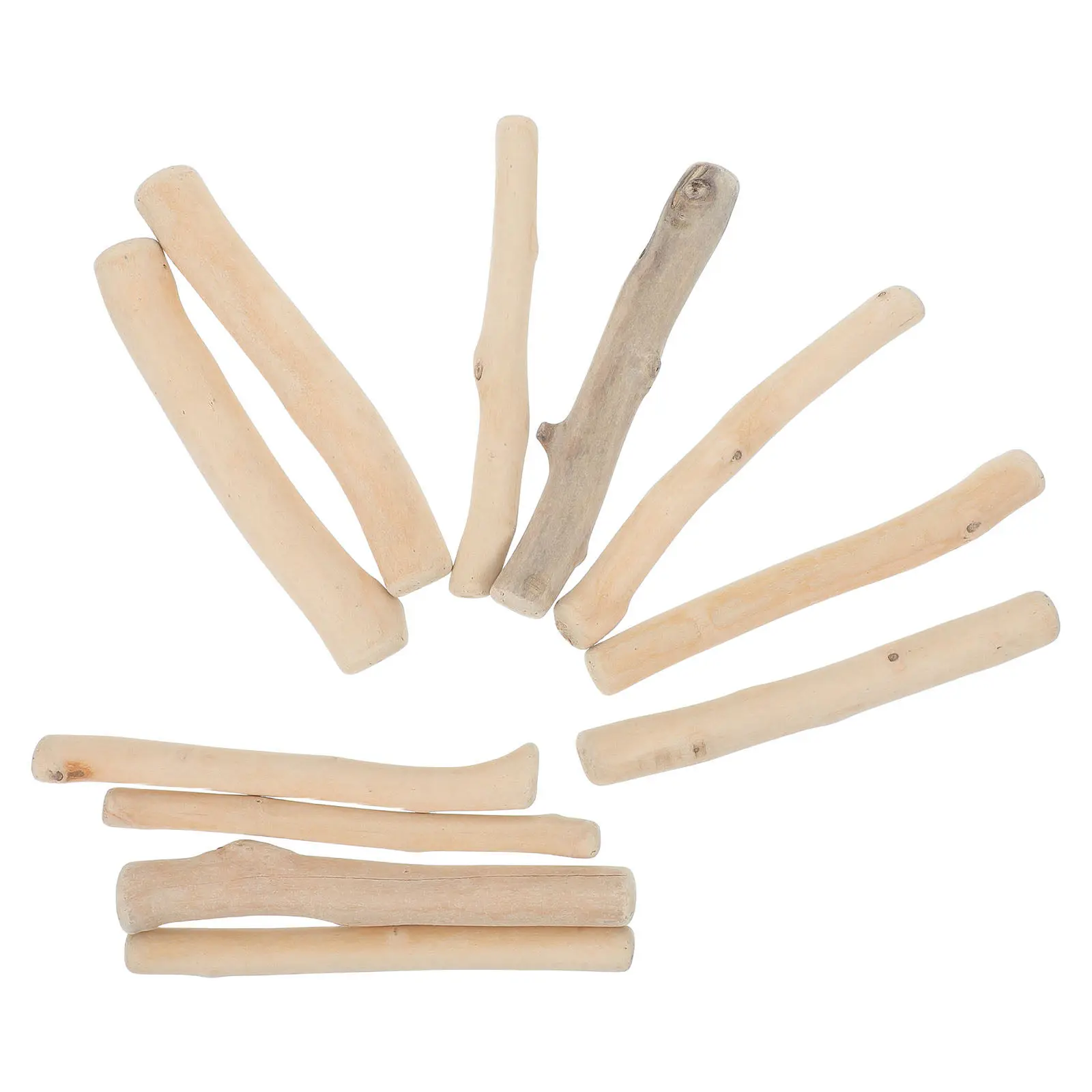 

2Sets Natural Driftwood Pieces for Crafts 4.7inch 5.5inch Wooden Log Sticks Small Twigs DIY Photo Props Beach Wedding Decor