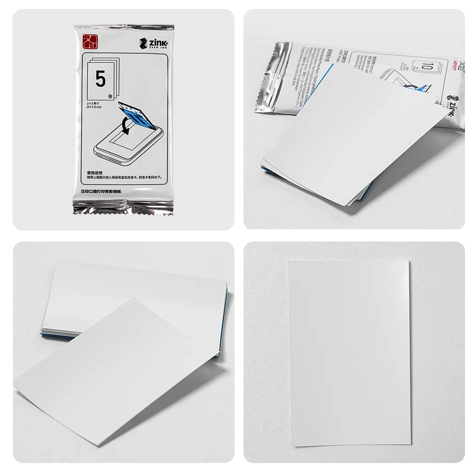 20pcs Zink Color Photo Paper 2x3 Inch Sticky-Backed Thermal Transfer Photo Paper For HPRT MT53 Pocket Photo Printer