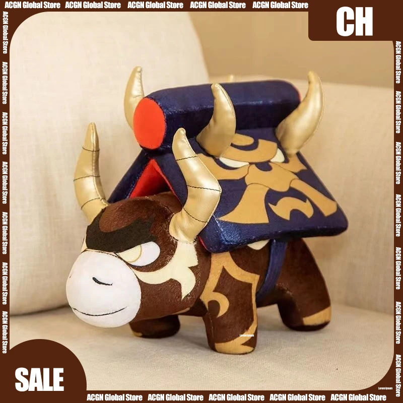 

30cm Genshin Impact Plush Toy Arataki Itto's Ushi Plushie Combat Rock Cow Doll Cosplay Prop Anime Game Collectible Birthday Gift