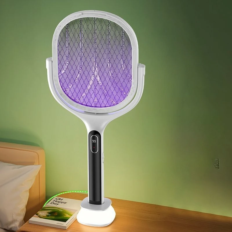 

Electric mosquito swatter retractable folding rechargeable, household strong two-in-one mosquito killer lamp