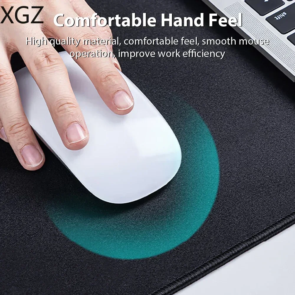 XXL Large Pure Black Mouse Pad Anti-Slip Rubber Computer PC Game Table Pad Stitch Edge Office Game Mousepad Accessories