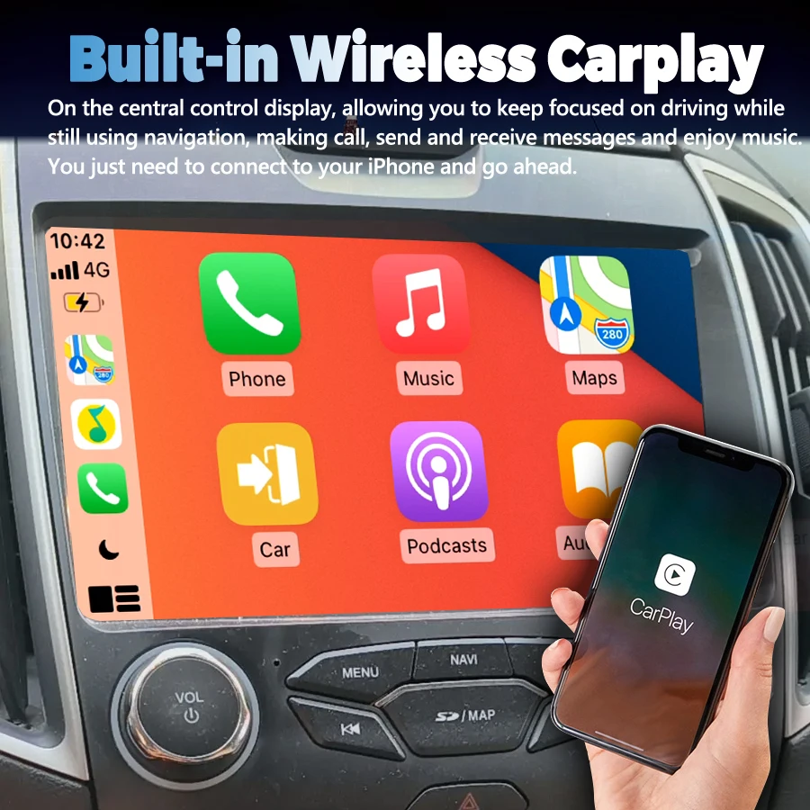 10,1 zoll 2Din Android 14 Bildschirm Multimedia Video Player Für Ford Edge 2015-2019 Radio Stereo GPS 4G WIFI CarPlay Navi Kopf Einheit