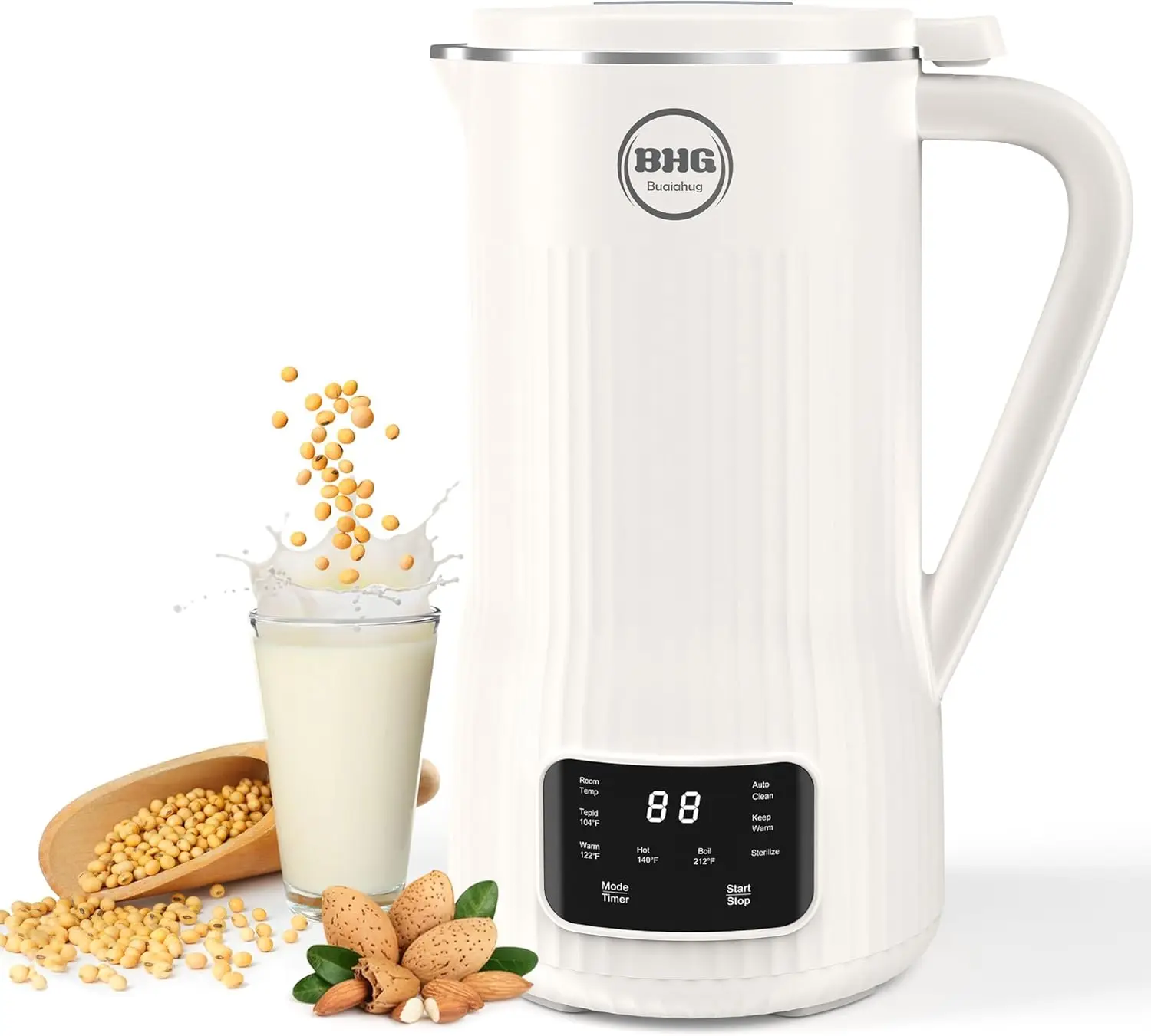

20oz Nut Milk Maker Machine - Multi-Functional Automatic Almond with 10 Blades, Plant-Based, Oat, Soy, and Dairy Free Beverages