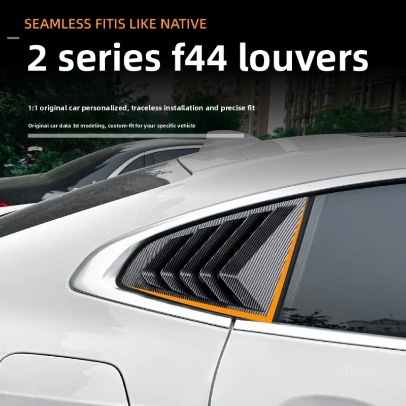 

For BMW 2 F44 2020 2021 2022 2023 Sporty Rear Quarter Window Louvers Covers Car Window Blinds Shades Sticker Aftermarket