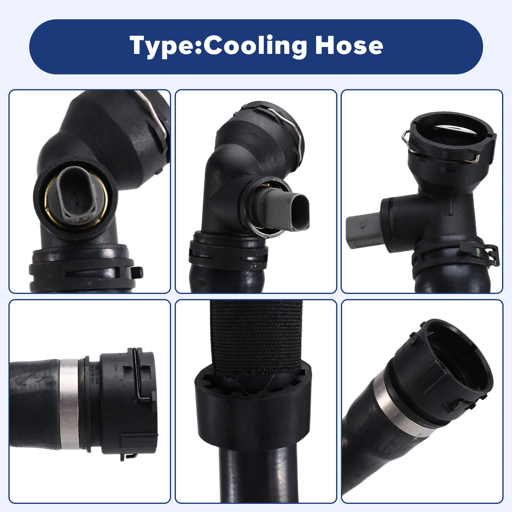 1K0122051GN Radiator Coolant Hose With Sensor For Skoda Superb Haorui Octavia Mingrui Yeti VW Golf Passat Jetta Beetle