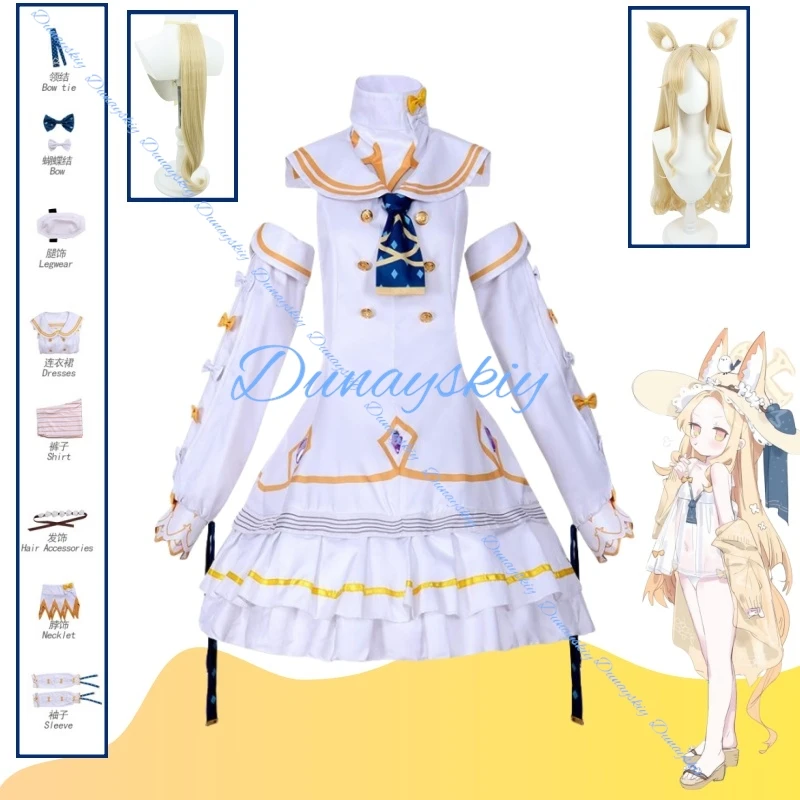 

Yurizono Seia Cosplay Costume Blue Archive Yurizono Seia Costume Cute white dress Halloween Party Outfit for Women