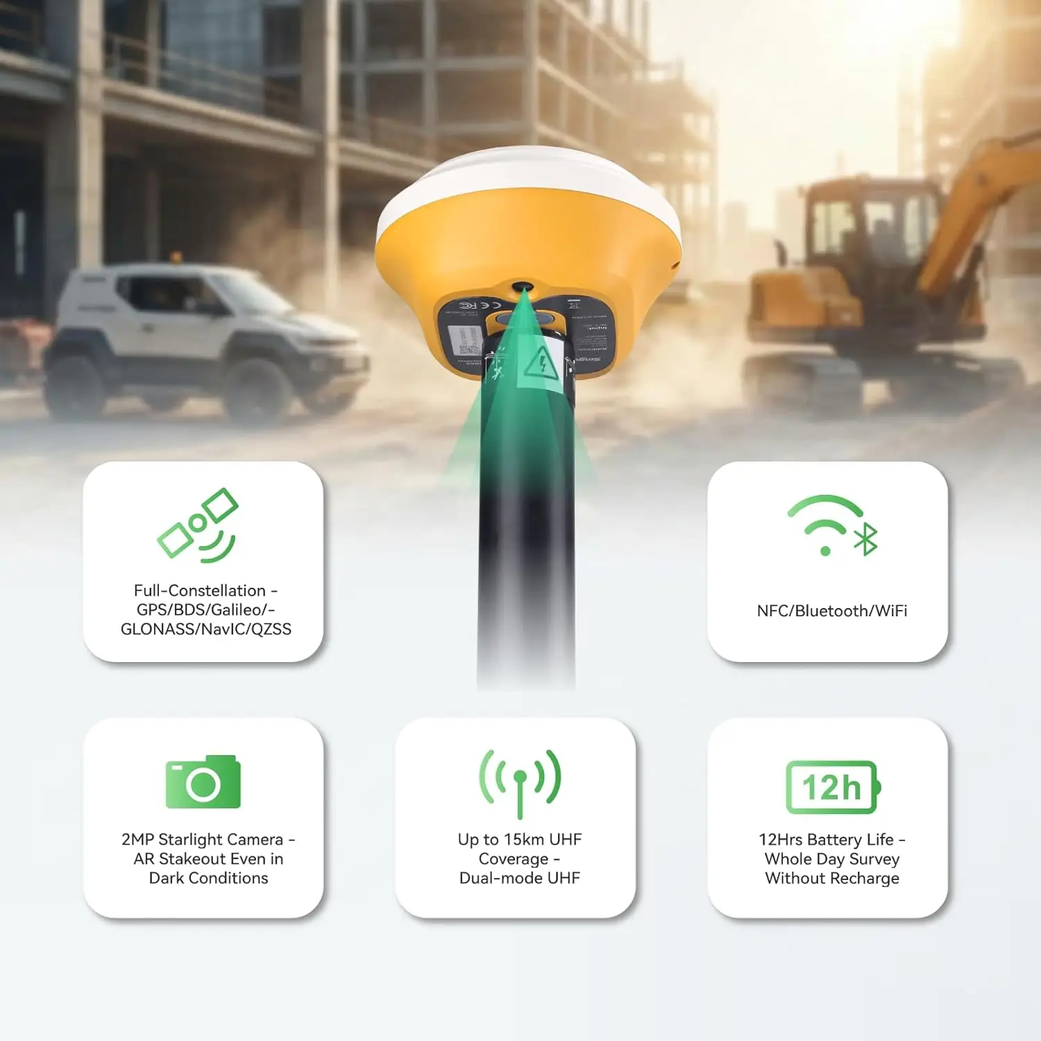 SingularXYZ  AR GNSS Base And Rover Ser E1 Lite Base Station L1 AR Rover High Precision Permanent Software PPP IMU 60 with UHF