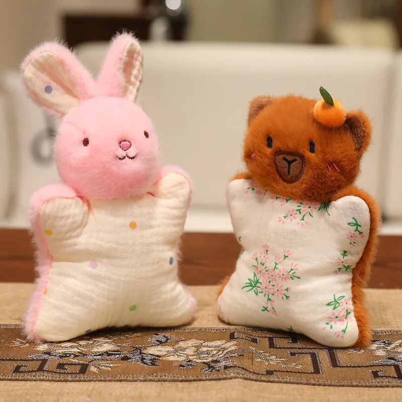 Burattino da dito lenitivo Burattino a mano Piccolo animale Bambola Palma Tesoro Peluche Bambino Confortante Aiuto per il sonno Miracolo