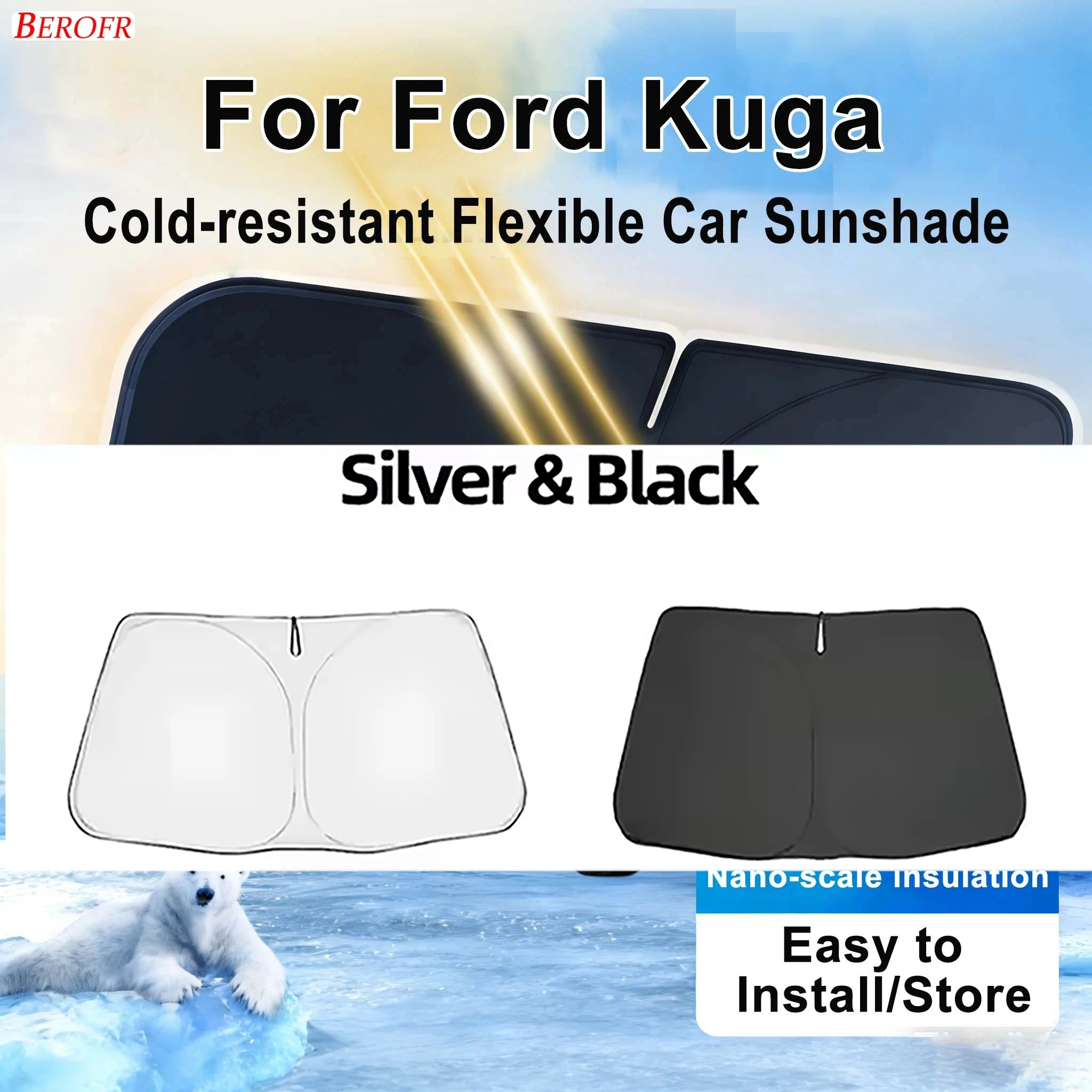 

For Ford Kuga 2019-2025 Car Windshield Sunshade Cover Front Window Sun Shade Heat Insulation Summer Auto Accessories