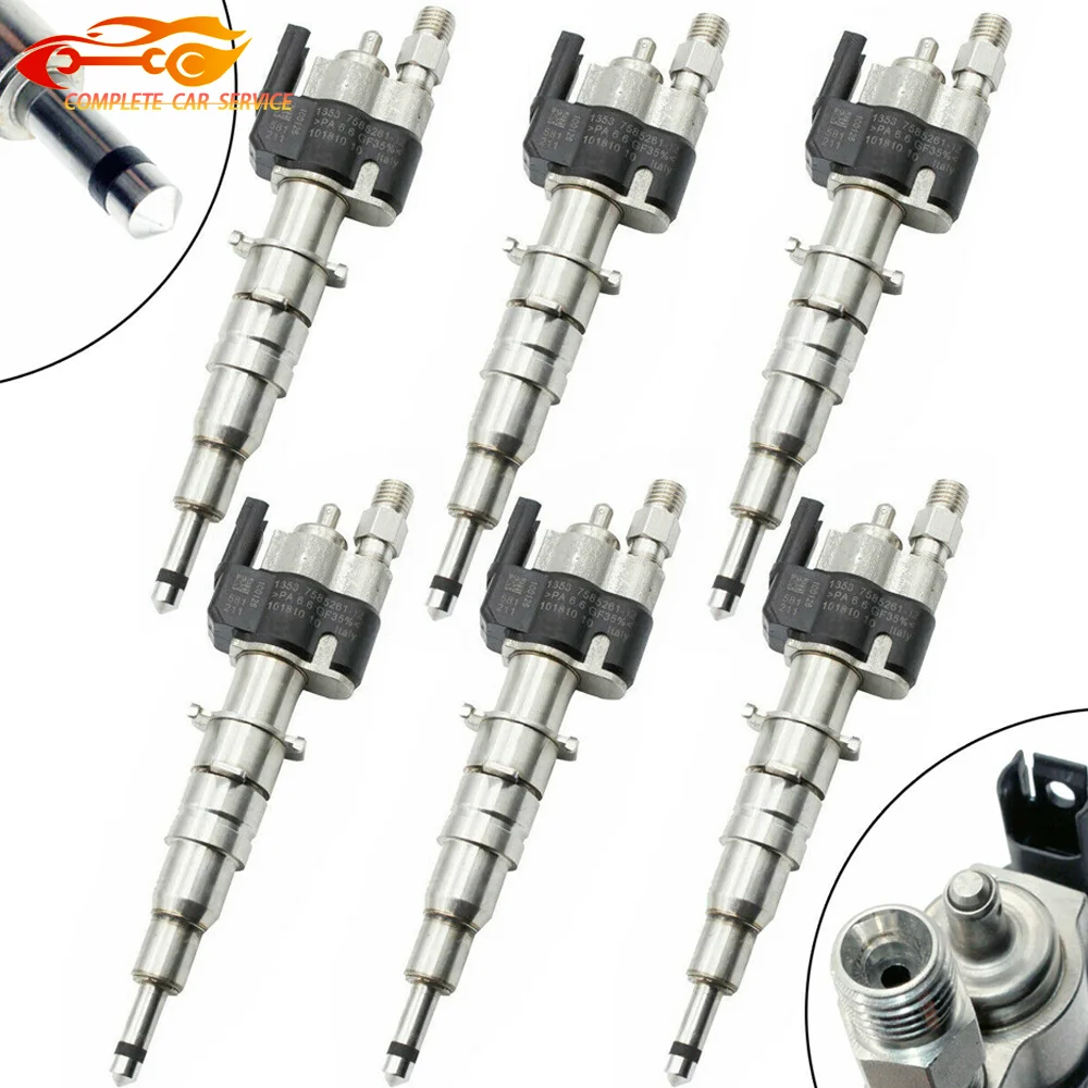 

6PCS 13537585261-09 OEM Fuel Injector Suit For BMW N54 135 335 535 550 750 650i 740i