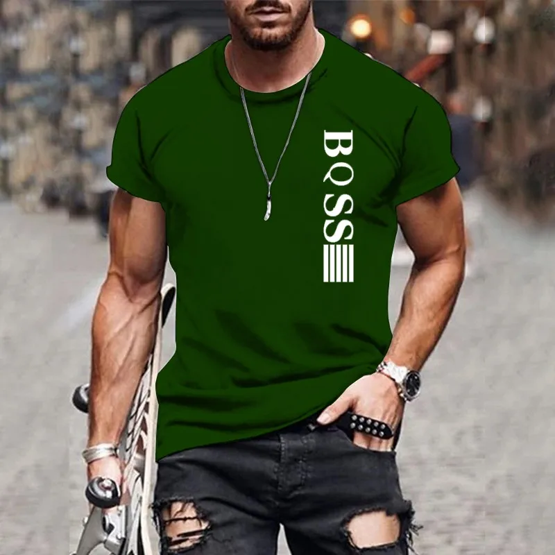 Camiseta de moda de verano para hombre, camisa de manga corta con estampado degradado 3D, estilo callejero, cuello redondo